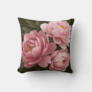Grote Roze Pioenen Kussens-  Bloemen Kussen