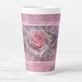 Grote roze roze latte Mok (Voorkant)