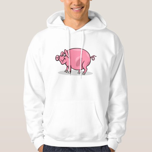 Grote roze roze rog hoodie (Voorkant)