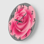 Grote roze roze roodbekerplaat wandklok grote klok (Hoek)