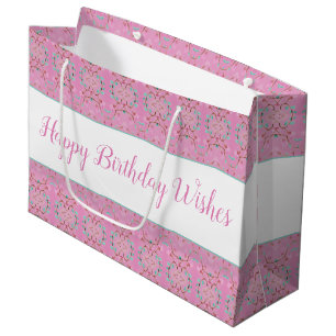 Grote Roze Tas Stijl Papier Verjaardag Gift Bag Groot Cadeauzakje