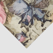 Grote Rozen & Vlinders Distressed  Tissuepapier (Detail)