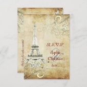 GROTE RSVP  EIFFEL TOWER/VANILLA SWIRLS (Voorkant / Achterkant)