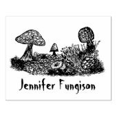 Grote rubberen stempel Paddenstoelenweide (Afrduk)