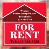 GROTE RUIMTE TE HUUR Aangepaste Woningbouw Raamsticker (Vel 2)