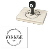 Grote rustieke gewoonte rubberstempel (Gestempeld)