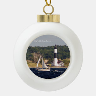 Grote Sable Point Vuurtoren & Boot ornament