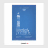 Grote Sable Point vuurtoren - Michigan - AD Sticker (Vel)