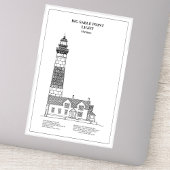 Grote Sable Point vuurtoren - Michigan - BD Sticker