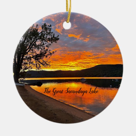 Grote Sacandaga Lake keramische Ornament (Voorkant)
