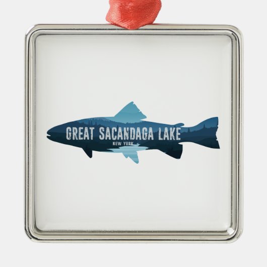Grote Sacandaga Lake New York vis Metalen Ornament (Voorkant)