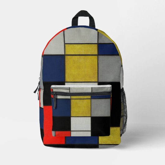 Grote samenstelling van Piet Mondrian Bedrukte Rugzak (Voorkant)