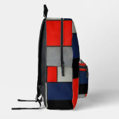 Grote samenstelling van Piet Mondrian Bedrukte Rugzak (Links)