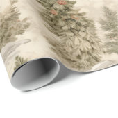 Grote Santa Retro Gold Cadeaupapier (Rol Hoek)