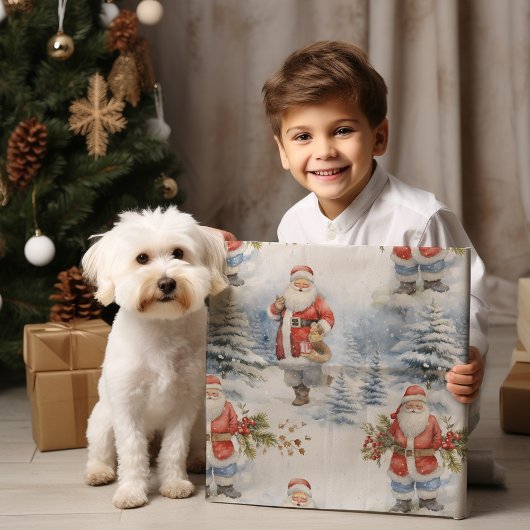 Grote Santa Snow Cadeaupapier