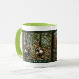 Grote Savage Mountain Antieke Koffiemok Mok