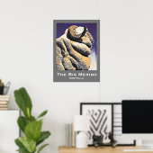Grote schaap grote Merino Australian retro reisdru Poster (Thuiskantoor)