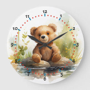 Grote schattige Teddy Bear wandklok knuffelig Grote Klok