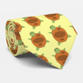 Grote schildpadden (geel) stropdas (Opgerold)