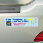 GROTE SCHOOLBUSBESTUURDERS MOTIEF ... signalering Bumpersticker (Op auto)