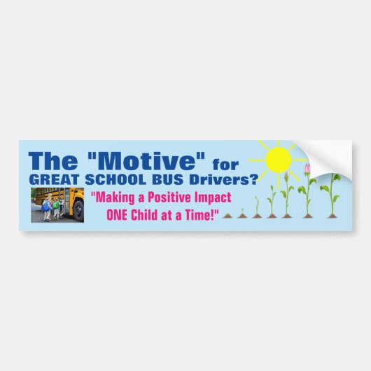 GROTE SCHOOLBUSBESTUURDERS MOTIEF ... signalering Bumpersticker (Voorkant)