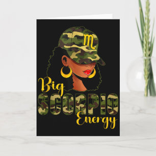 Grote Schorpioen Energie Camouflage Zwarte Vrouwen Kaart
