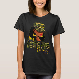 Grote Schorpioen Energie Camouflage Zwarte Vrouwen T-shirt