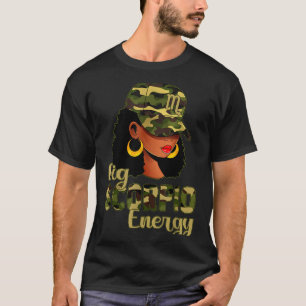 Grote Schorpioen Energie Zwarte Vrouw Camo Cap Hoe T-shirt