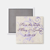 Grote Scroll Save the Date Magnet Magneet (Voorkant / Achterkant)
