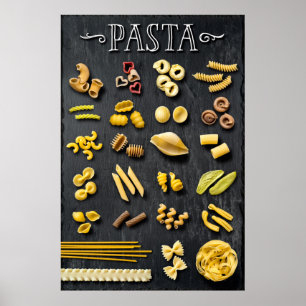 Grote selectie pasta poster