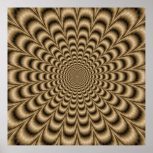 Grote sepia Pulse-Poster Poster