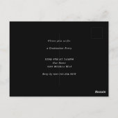 Grote Serif Naam Foto Afstuderen Uitnodiging (Achterkant)