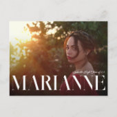 Grote Serif Naam Foto Afstuderen Uitnodiging (Voorkant)