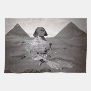 Grote Sfinx & Giza-piramides Necropolis Egypte Theedoek