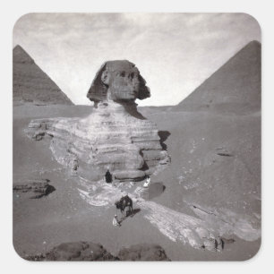 Grote Sfinx & Giza Piramides Necropolis Egypte Vierkante Sticker