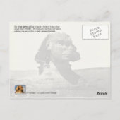 Grote Sfinx van Giza in Egypte Briefkaart (Achterkant)