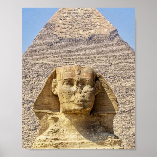Grote Sfinx van Giza & piramides Oude Egypte Poster (Voorkant)