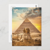 Grote Sfinx van Gizeh Egypte  Midden-Oosten Briefkaart (Voorkant / Achterkant)