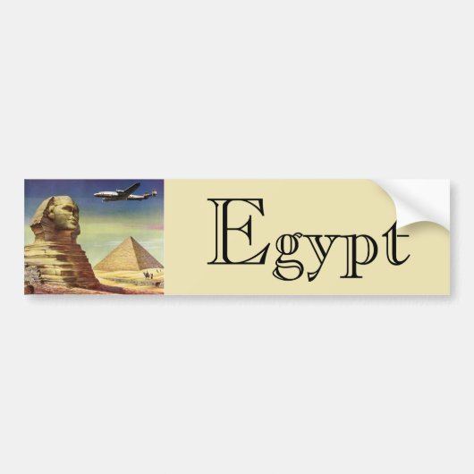  Grote Sfinx van Gizeh, Egyptische piramides Bumpersticker (Voorkant)
