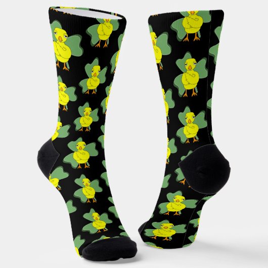 Grote Shamrock Chick Pattern Sokken (Gebogen)