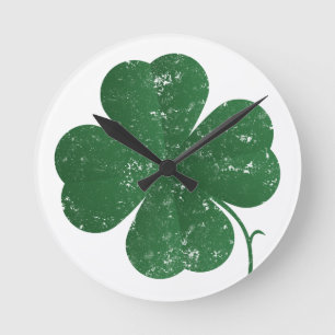 Grote Shamrock -  stijl Ronde Klok