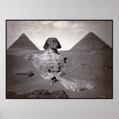 Grote sinaasappel van Giza Necropolis en Pyramiden Poster (Voorkant)
