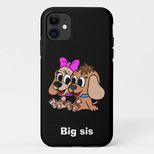 Grote sis, poodle puppy, sibling appreciday Case-Mate iPhone case (Achterkant)