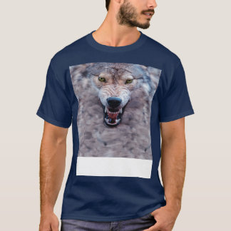Grote slechte wolf gezicht gegrom t-shirt