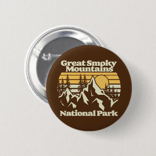 Grote Smoky Mountains, Nationaal Park Ronde Button 5,7 Cm