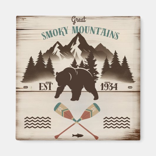 Grote Smoky Mountains, TN beer Magneet (Voorkant)