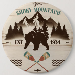 Grote Smoky Mountains, TN beer Ronde Button 6,0 Cm