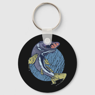 Grote snoek vis sleutelhanger