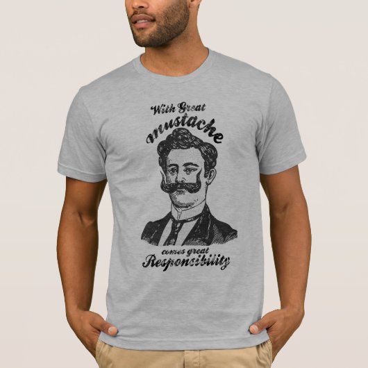 Grote snor t-shirt (Voorkant)