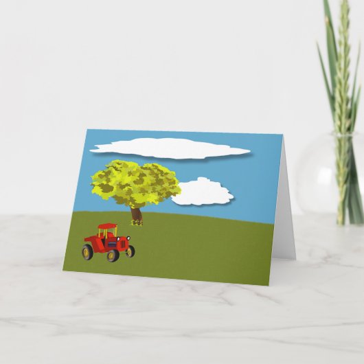 Grote spatie notecard met tractor kaart (Voorkant)